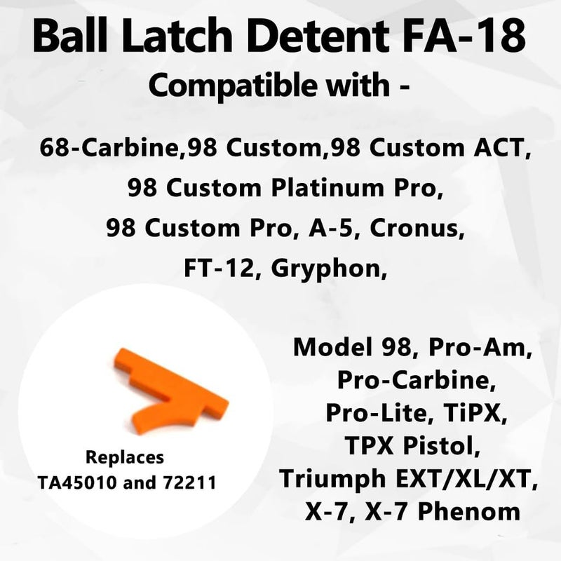 auaurly Ball Latch Detent FA-18 Replacement Fit for Tippmann 98, A5, X7 Ball Latch Detent Paintball Ball Keeper(Select Qty) - Image 3